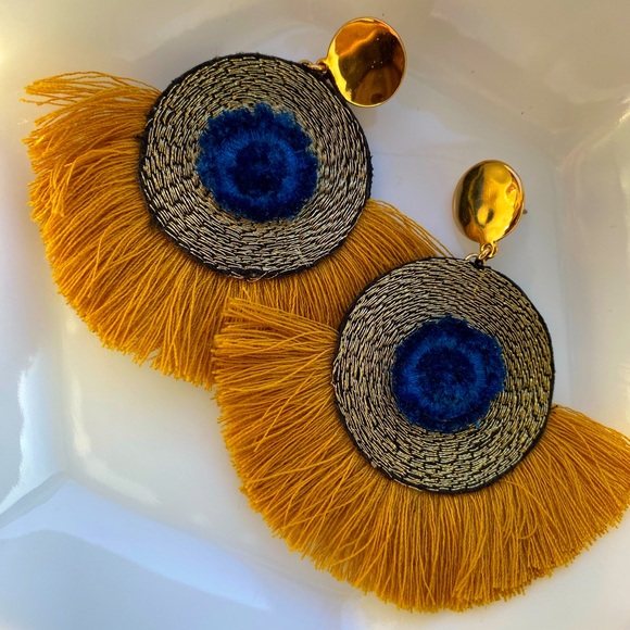 J. Crew Jewelry - J. Crew Gold Tassel Boho Earrings